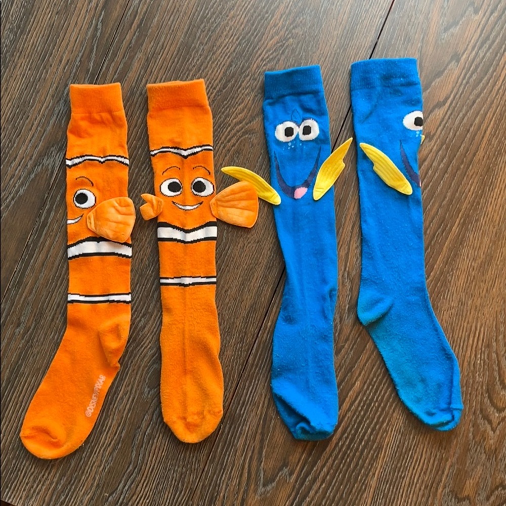 Finding Nemo and Dory socks